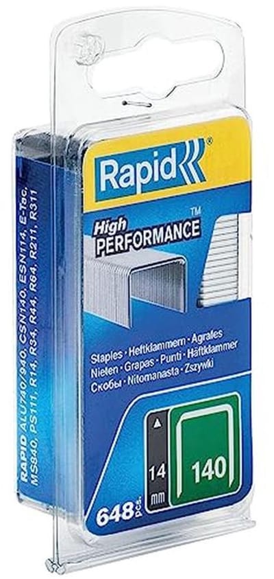 Staples voor Tacker Type 140 - 14mm, 648 Stuk, Platte Draad Voor Hout en Folie