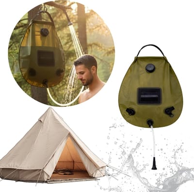 Lomera Campingdouche - Solar Campingdouche - Solar Douche - Zonnedouche - Douchezak - Camping Douchezak - Buitendouche - Tuindouche - Outdoor Douche - Reis Douche - Campingdouche met Thermometer - Solar Douchezak