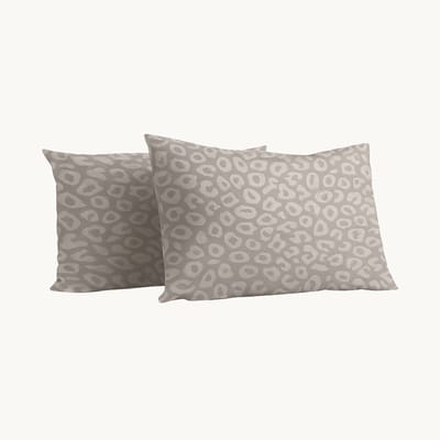 Y-NOT Kussenslopen Set - Velvet Panther Skin Light Taupe - 60x70 cm - 2-pack - Zachte Kussenhoezen voor Comfortabele Nachtrust