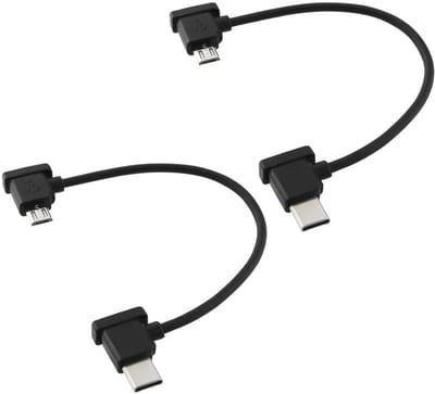 Dailygoody - Afstandsbediening Kabel - Type-C naar Micro USB - 16 cm - Zwart - USB-kabels - Geschikt voor Mavic Mini Pro Air Drone - Zwart