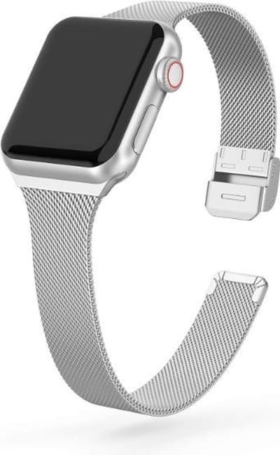 Jumada's bandje geschikt voor Apple watch - Milanees Horloge Band - Zilver 38/40 MM Milanese Gesp Armband Voor Apple Watch Series 1/2/3/4/5/6/7/8/9/se