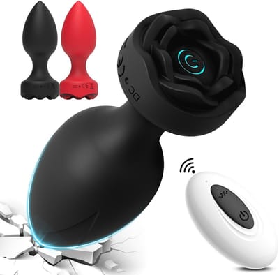 Oneay Anal Plug Vibrator – Vibrerende Butt Plug met Afstandsbediening, 10 Modi – Prostaat Massager & Seksspeeltje voor Mannen, Vrouwen en Stellen – Zwart