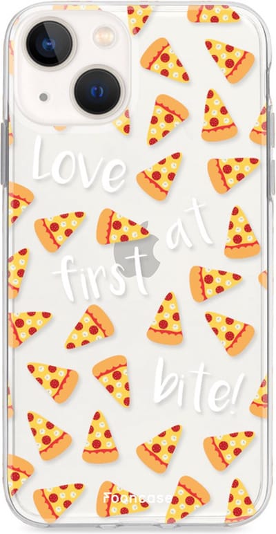 Fooncase Hoesje Geschikt voor iPhone 13 Mini - Shockproof Case - Back Cover / Soft Case - Pizza