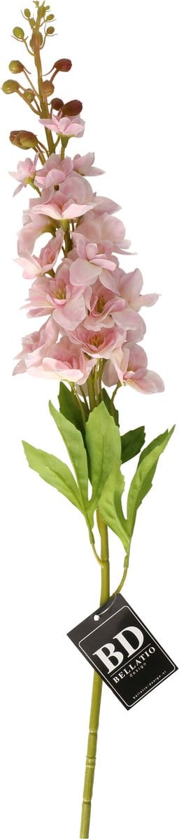 Bellatio Design Kunstbloem bloesemtak ridderspoor - 87 cm - licht roze - kunst zijdebloemen
