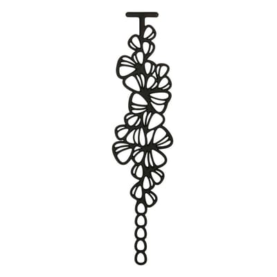 Batucada - Dahlia - Armband - Plantaardige Oorsprong en Hypoallergeen - Vrouwen - armband met bloemblaadjes patroon - Antiallergisch - Zwart - lengte 15/19cm - effect Tattoo - oogt als Rubber - Vegan