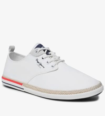 Pepe Jeans Heren Sneakers Wit Met Veters 46 Awe gray