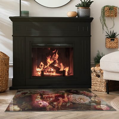 Coloray Vloerplaat Houtkachel - Vloerplaat voor Houtkachel - 100 cm x 70 cm - Vloerplaat Open Haard - Claret Vloerplaat Kachel - Plaat Kachel - Plaat voor Onder Kachel - Kachel Vloerplaat - Onderplaat