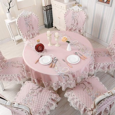 Tafelkleed Tafelkleed Stoel Cover Eetstoel Kussen Pak Vierkant Geborduurd Tafelkleed Katoen Linnen Plaid Kleine Tuin Tafelkleed Kunst Royale Tafelkleed Tafelkleed Thuis
