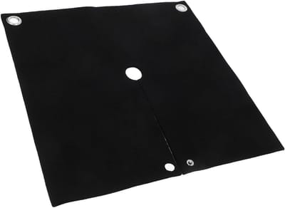 Vlamdichte Lasdeken - Brandwerende Mat Isolatie - Veilig Lassen - Metalen Ringen Drukknopen - 30.5x30.5x0.4 cm - Zwart