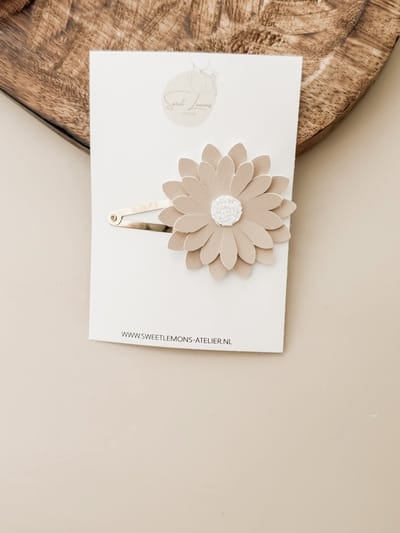 Haarspeldje Dahlia - Sparkle Brown - Klikklak Haarspeldjes - Haaraccessoires voor Kinderen & Meisjes