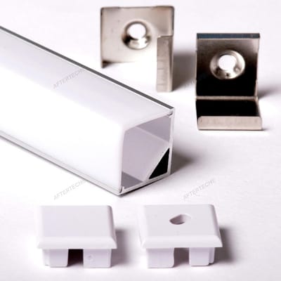 3 Meter Aluminium Profiel Hoek 16x16mm voor LED Strip met Matte Afdekking