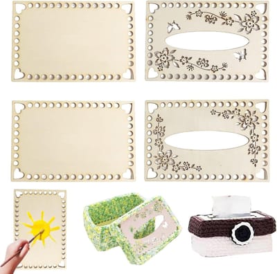 Natuurlijke Houten Mand Bodems - 4 Stuks voor DIY Mand Weven en Creatieve Decoratie in Huis