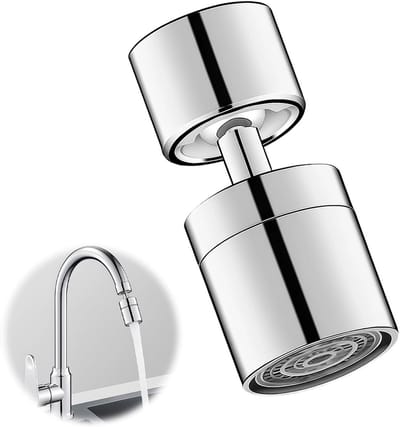 360° Rotatable Aerator voor Keukenkranen en Handdouches, Waterbesparende Adapter M22/M24, Ideaal voor de Keuken en Wastafel