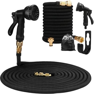 Betaalbare Goederen® tuinslang - zwart - 100FT - tuinslanghaspel - tuinslang flexibel - tuinslangen - tuinslang haspel - tuinslang gardena