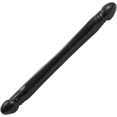 Doc Johnson Built In America dubbele dildo Smooth Double Header, 18 zwart - 44,96 cm