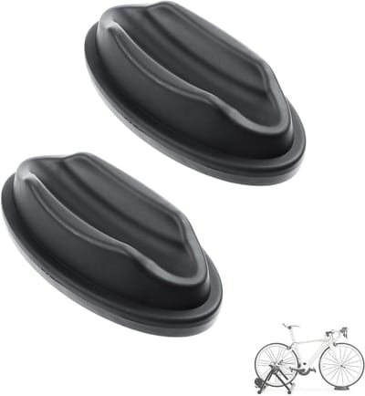 Voorwielsteunen Fiets - Roltrainer Blok - Indoor Training - Antislip Mat - 2 Stuks - Zwart