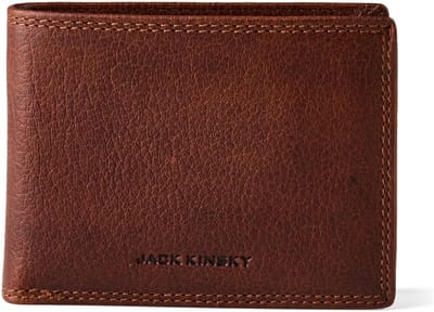 Jack Kinsky Porto 104 Portemonnee RFID-bescherming Leer 10.5 cm - Jongens - Horizontaal - cognac