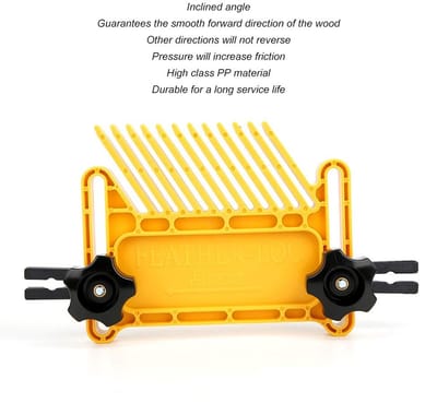 Dailygoods - Houtbewerking Feather Board Set - Veiligheidshulpmiddel - Geel - Handgereedschap - Perfect voor Router Tafels en Zagen - Ideaal voor Timm...