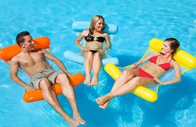 HOT Sports + Toys water hangmat opblaasbaar zwembad 80x110 cm multicolor.