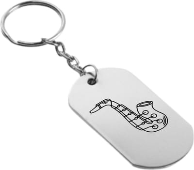 Akyol - Saxofoon Sleutelhanger - Saxofoon - Saxofoon liefhebber - Leuke kado voor iemand die van soxofoon houd - 2,5 x 2,5 CM