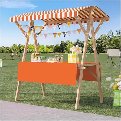 Houten Marktkraam - Verkoopwagen Mobiel - Buitenevenementen Verkopen - Opvouwbaar Stevig Frame - 60 cm Breed - Niet gespecificeerd