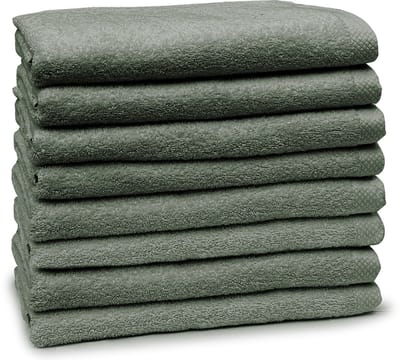 Eleganzzz Handdoeken Set - Set van 8 - Badhanddoeken 70x140cm - Badlakens - Handdoek - 420 gr/m2 - 100% Katoen - olive green