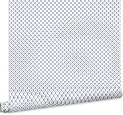 Laura Ashley Wickerwork Behang - Ruit - 10mx52cm - Blauw