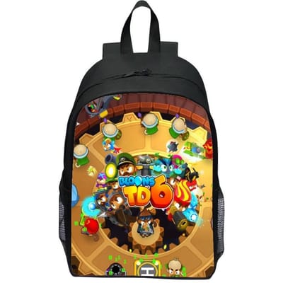 16 inch kinderrugzak ballon toren anti Bloons TD6 rugzak voor leerling basisschool en middelbare school jongen en meisje rugzak black