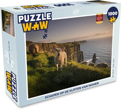 Puzzel Schapen op de kliffen van Moher - Legpuzzel - Puzzel 1000 stukjes volwassenen