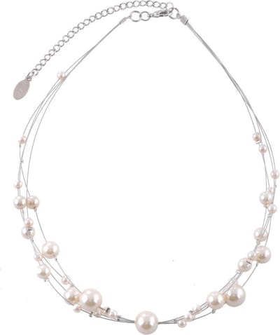 Behave Ketting - Parelketting - Necklace - Dames - Halsketting - 40 cm (+8 cm verlengketting) - Parelmoer