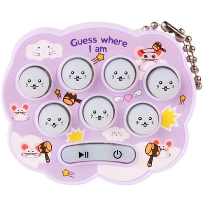 Leuk Mini Palm Sla Grond Muis Speelgoed Spelmachine Sleutelhanger Schattige Cartoon Creatief Kenmerk Cadeau Hanger Kinderen Kinderen Kerstcadeau paars