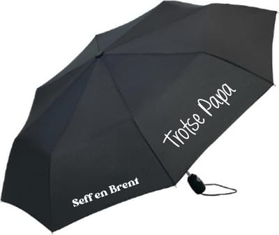 Paraplu trotse Papa met kindernaam of kindernamen-Cadeau voor Papa-Kerstcadeau persoonlijk-Black