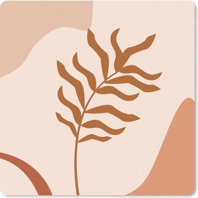 Muismat 20x20 cm - Mousepad Zomers - Plant - Vlekken - Muismatten