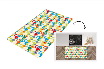 Keukenloper - Loper keuken - Patronen - Trekker - Kleuren - 120x60 cm - Keukenloper vinyl