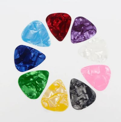 12 Stuks Plectrums - Celluloid plectrum set - Gitaar Plectrum Set - Diverse Maten en Kleuren - LOUZIR