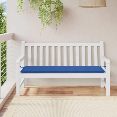 Tuinbankkussen - Buiten kussen - Comfortabel Zitten - Wasbaar - 150x50x3 cm - Koningsblauw