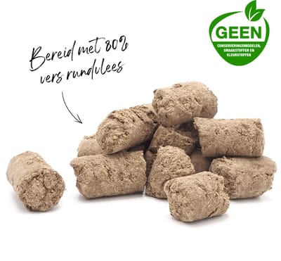 Mollie & Babs - Superkoekies - Hondensnacks - Beloning - Verwen Snack - 80% Vers Vlees - Rund - Zonder Toevoegingen - 500 gram