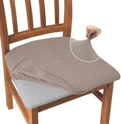 Hoog rekbare Jacquard Stoelhoezen Set van 4 - Anti-stof Eetkamerstoel Slipcovers