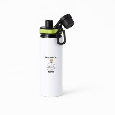 Hacebo® - Later word ik notaris waterfles met draaidop groen - Notarissen - juridisch medewerker - Jurist - documentbehandelaar - recht - rechter - verdediger - raadsman - pleiter - wetgeleerde - meester - water fles - 850ML