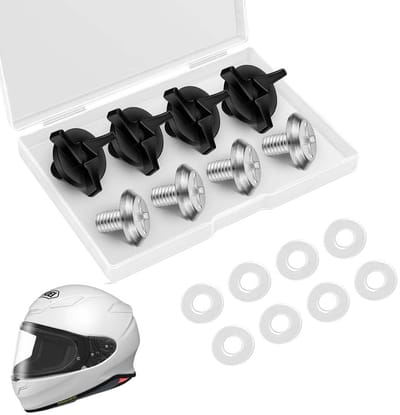 JHUBERS- Helmvizierschroef 16 Stuks - Motorhelm Accessoires - Rubberen Sluitringen - Bevestiging - Corrosiebestendig - Eenvoudig te Installeren - Motorhelmaccessoires