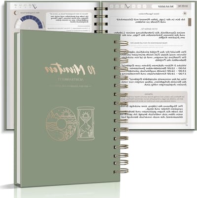 Persoonlijke Organizer - Dagboek Planner - Dagelijkse Structuur - 5 + 5 Minuten Indeling - 218 x 17 cm - Groen