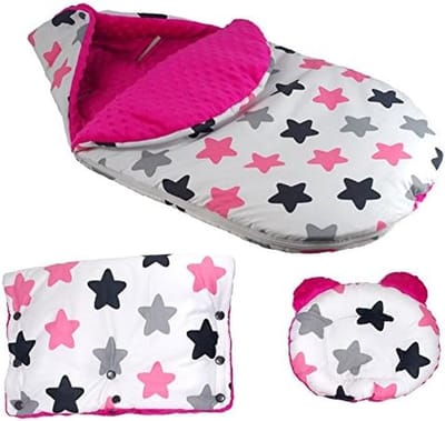 Kinderwagen Voetenzak - Buggy Liner - Warm en Droog - 3-in-1 Ontwerp - Maat M - Zwart