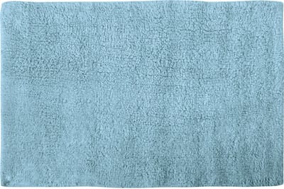 MSV Badkamerkleedje/badmat tapijtje - voor op de vloer - lichtblauw - 40 x 60 cm - polyester/katoen