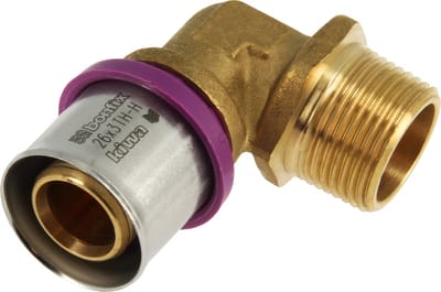 Bonfix Perskoppeling - 1x Alu-pers 1x Buitendraad - Kniekoppeling - 3/4 x 26mm