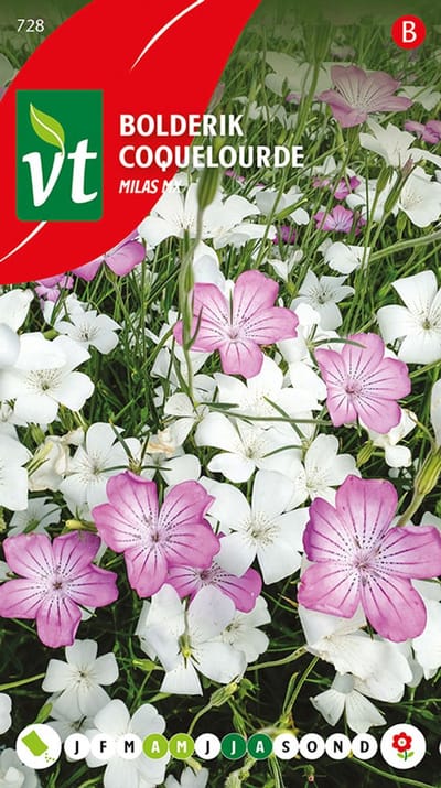 Bolderik Milas Mix zaden - Mix van kleurrijke bloemen voor sfeervolle tuinen