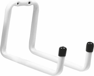Amig Garage/zolder gereedschap wand/muur ophanghaken - metaal - wit - H12 cm x B17.5 cm
