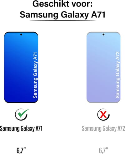Hoesje geschikt voor Samsung Galaxy A71 - Backcover - Extra dun - Transparant - Tweekleurig - TPU - Roze/Paars