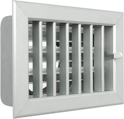 Inbouwrooster aluminium 180 x 130 mm voor open haarden en ventilatiesystemen