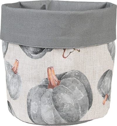 Clayre & Eef Broodmand Overig Ø 15x16 cm Grijs Katoen Pompoen Herfst decoratie