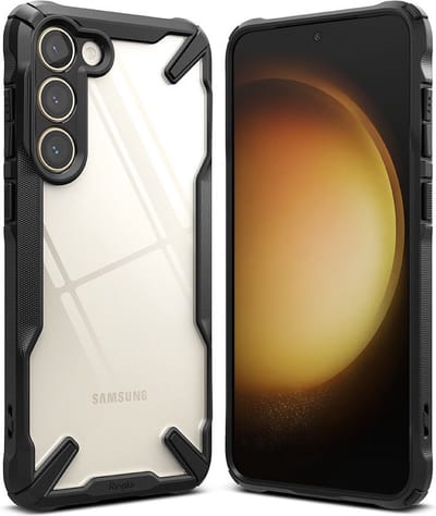 Ringke Fusion X Hoesje Geschikt voor Samsung Galaxy S23 Back Cover Transparant Zwart